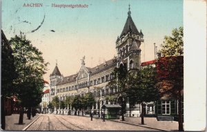 Germany Aachen Hauptpostgebäude Vintage Postcard C170