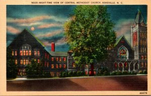 North Carolina Asheville Central Methodist Church Night Time View