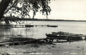 PC CPA US, MICH, WALHALLA, ROUND LAKE, Vintage REAL PHOTO Postcard (b14936)