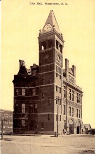 Watertown, South Dakota - The view of City Hall - c1908