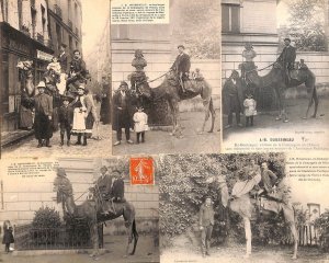 Famous people J. B. Doussineau and his Tour of France on a dromedary camel trip 