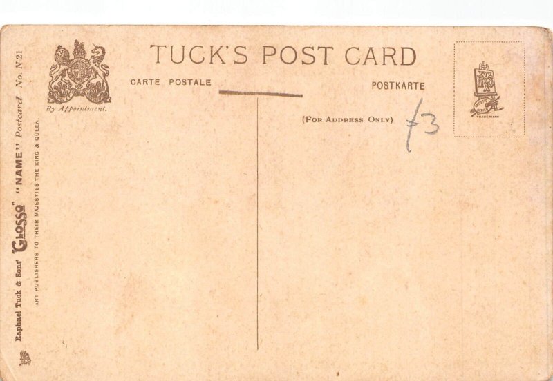 A046 Dora Big Letter Name beautiful women stars signed Glosso postcard