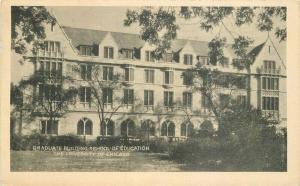 Chicago Illinois Graduate Building School  University 1939 Postcard 4095