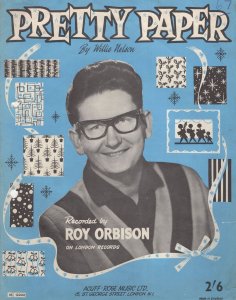 Pretty Paper Roy Orbison Rare 1962 Sheet Music