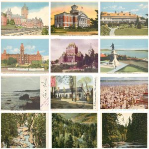 Canada lot of 12 topographical and scenic postcards