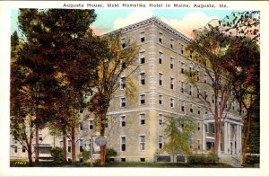 Augusta, ME Maine   AUGUSTA HOUSE HOTEL   ca1920's Vintage Postcard