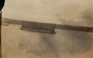 WW1 Military Ship Real Photo Unidentified Cargo Postcard