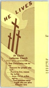 M-55460 He Lives At Christ Lutheran Church Long Beach California