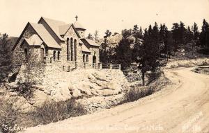 Camp St Malo Colorado St Catherines Church Real Photo Antique Postcard K76730