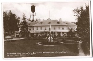 RPPC Postcard Kent House Montmorency Falls Residence Duke Kent Quebec Canada