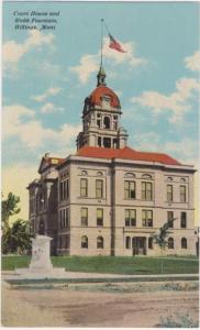 Court House and Webb Fountain - Billings MT, Montana - DB