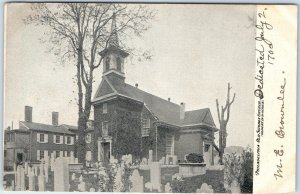 c1900s Philadelphia PA Old Swedes Church UDB PC Cemetery Germantown Station A322