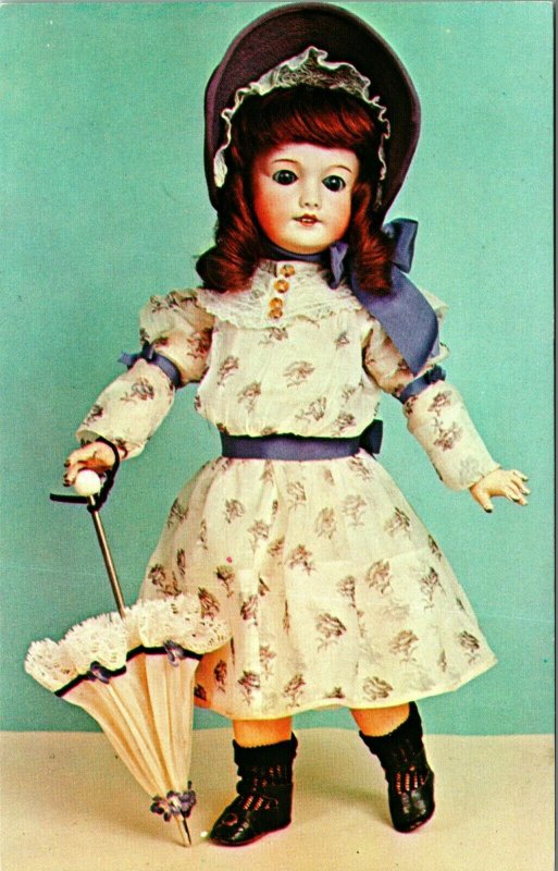 Bisque Doll Delaware Doll  and Toy Collectors Club DE UNP Chrome Postcard A8