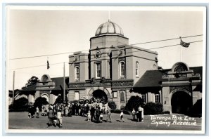 c1940's Entrance View Toronga Park Zoo Sydney Australia RPPC Photo Postcard