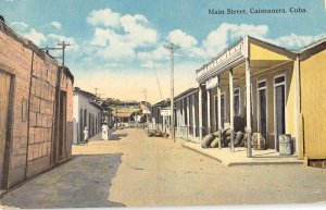 Caimanera Cuba birds eye view Main St business district antique pc ZD686049