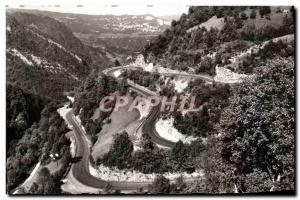 Old Postcard Franche Comte picturesque road saint claude sickle by mijoux lac...