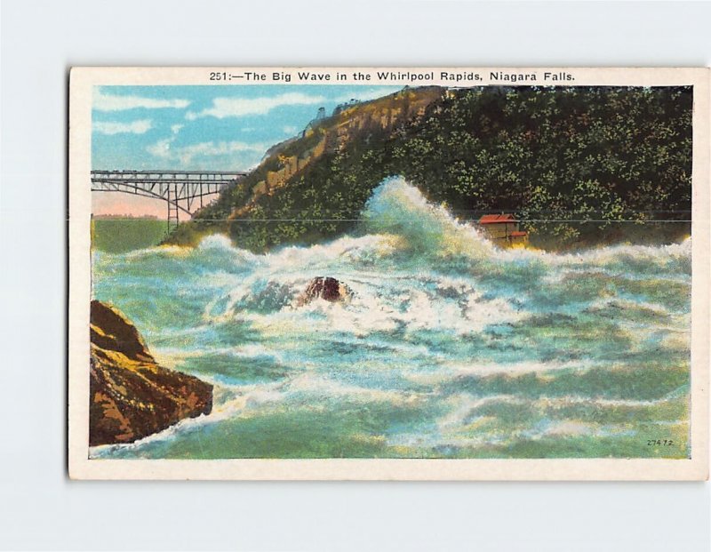 Postcard The Big Wave in the Whirlpool Rapids Niagara Falls North America