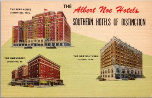 Linen Postcard The Albert Noe Hotels, Read House, New Southern, Owensboro