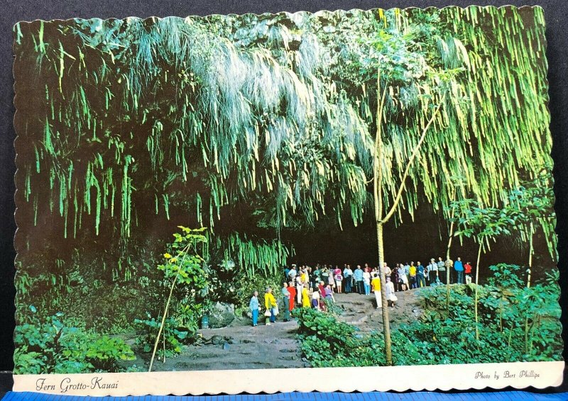 Hawaii Fern Grotto Wailua River Kauai Vintage Postcard