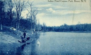 1910 Indian Pond Crotona Park, Bronx, NY, Postcard P92 