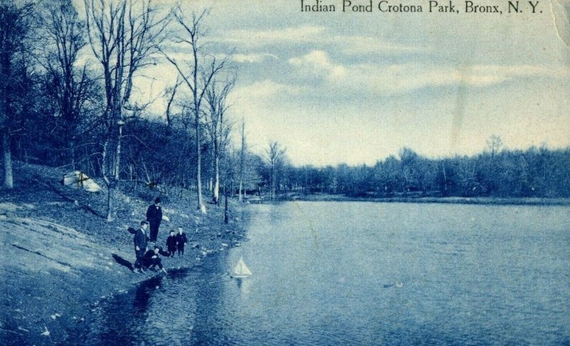 1910 Indian Pond Crotona Park, Bronx, NY, Postcard P92 