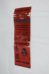China Palace Clearwater Florida 20 Strike Matchbook Cover