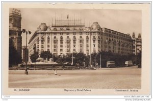 RP, Neptuno Y Hotel Palace, MADRID, Spain, 1920-1940s