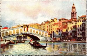Venezia Ponte Di Rialto Postcard UNP VTG Unused Vintage 
