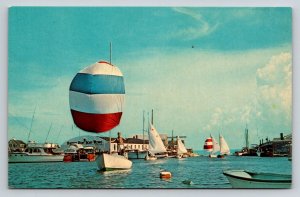Balloon Jibs on Yachts  Harwichport   Cape Cod  Massachusetts    Postcard
