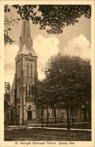 Sarnia Ontario St George Episcopal Church c1900-20s Vintage Postcard