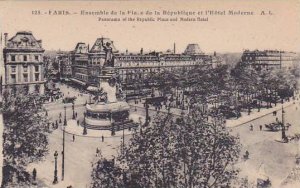 France Paris Ensemble de la Place de la Republique et l'Hotel Moderne