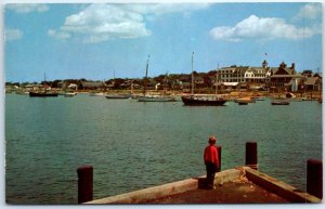 Postcard - Yacht Basin, Falmouth, Cape Cod, Massachusetts, USA