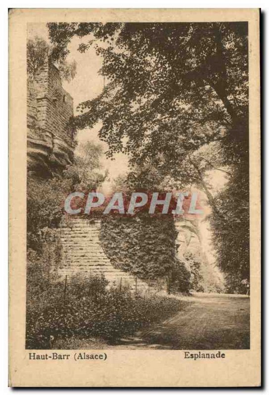 Postcard Old High Barr Alsace Esplanade