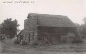 Tendoy Idaho GP Depot Train Station Real Photo Postcard AA33087