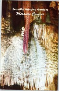 postcard Meramec Caverns - Hanging Gardens Stanton Missouri