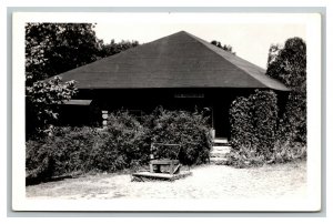 Vintage 1940's RPPC Postcard W.R. Deeter Cabin Milford Indiana