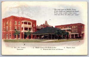 Marlin TX~Torbett Sanatorium~Hot Wells Pavilion~Infirmary~C Fannin~1910 Adv PC