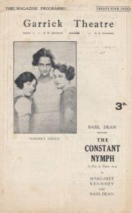 The Constant Nymph Basil Dean London Garrick Theatre Antique Programme