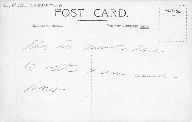 Cunarder at Palermo Cunard Line Ship Writing on back 