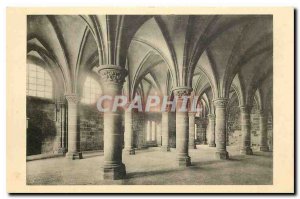 CARTE Postal Abbey of Mont Saint Michel Knights Hall