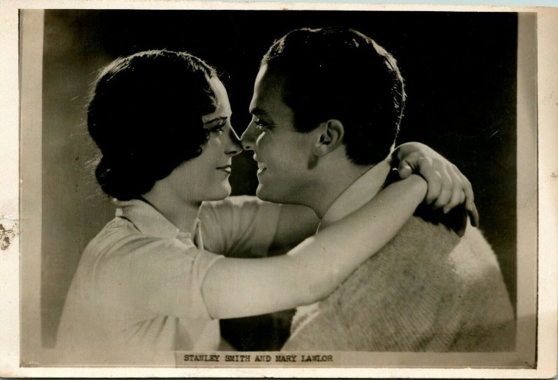 Vtg Carte Postale Cppr 1930s STANLEY Smith & Mary Lanlor En  Good News  Film
