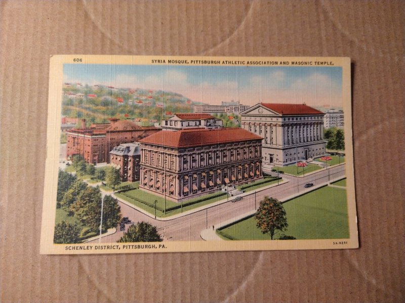 1940's Syria Mosque, Athletic Bldg & Masonic Temple, Pittsburgh, PA Post...