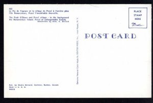 Quebec PERCE Peak O'Dawn and Village Bonaventure Island background Chrome