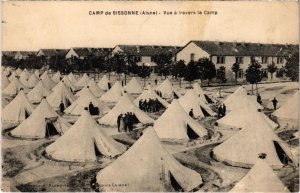 CPA Militaire Camp de SISSONNE - Vue a travers le Camp (92199)