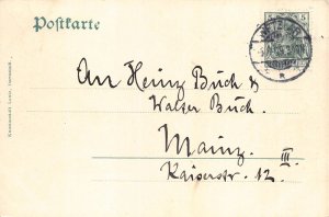 A099 Germany Wetzlar vd Bahnhofstrasse Train station street vintage postcard