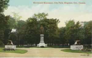 Macdonald Monument City Park Kingston Ontario ON Unused Vintage Postcard E12