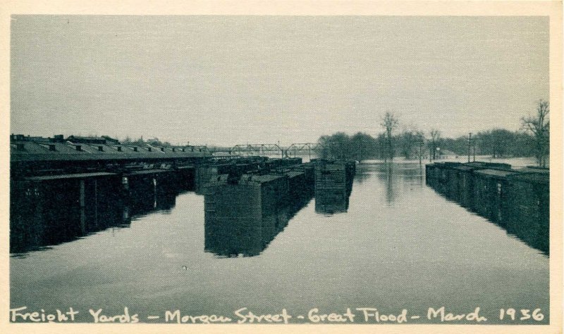 CT - Hartford. March 1936 Great Flood. Freight Yards, Morgan St.