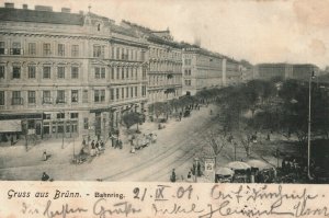 Czech Republic Brno Gruss Aus Brünn Bahn Ring Vintage Postcard 03.85