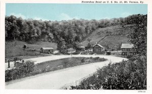 J47/ Mt Vernon Kentucky Postcard c1940s Horseshoe Bend US 25 Homes  148