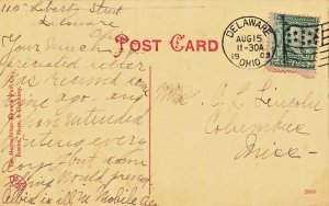 Delaware Ohio OH~Sulphur Springs~1908 POSTCARD